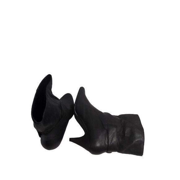 Steve Madden P Ava Ankle Boots Women Sz 8.5 Black Leather Mid Winter Workwear - Picture 6 of 7